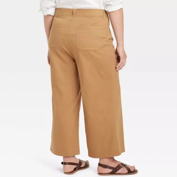 36) Ava & Viv Womens Plus High Rise Regular Crop Cropped WideLeg Pants NWT sz 26 - Picture 3 of 6